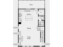 Open concept floor plan with a kitchen, dining area, great room, half bath, pantry, and deck at 202 Maycrest Path, Tucker, GA 30084