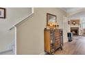 Inviting foyer with hardwood floors, elegant staircase, and an arched entrance to the living area at 2336 Heritage Park Nw Cir # 11, Kennesaw, GA 30144