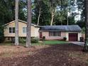 Charming single-story home with brick accents, complemented by a well-manicured lawn and mature trees at 3034 Kent Ct, Duluth, GA 30096