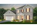 Attractive two-story brick home with siding, a two-car garage, shutters, and manicured landscaping at 3095 Newell Dr Dr, Dacula, GA 30019