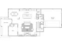 Detailed first floor plan featuring an open concept living area, office, and two car garage at 655 Willoughby Ne Way, Atlanta, GA 30312