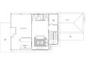 Upper floor plan showcasing bedroom, balcony, outdoor bar and bath at 655 Willoughby Ne Way, Atlanta, GA 30312