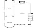 Floor plan depicting layout for kitchen, living room, and dining room areas at 592 Ferry Creek Ct, Acworth, GA 30102