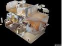3D Schematic of the unfurnished rooms and spaces of the home's floor plan at 33 Powder Dr, Dallas, GA 30157