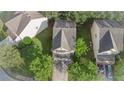 Aerial view of a residential home showcasing its roof, driveway, and surrounding landscape at 4350 Annlette Dr, Lawrenceville, GA 30044