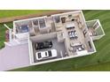Spacious one-story house layout showcasing an open-concept kitchen, dining, living area, bedrooms, and garage at 511 Casanova Se St, Atlanta, GA 30315