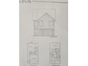 Home plan featuring the layout of the first and second floor with the garage at 4856 Station Road-Lot 21, Union City, GA 30349