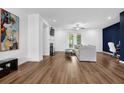 Inviting living room with a fireplace, hardwood floors, and neutral decor at 3508 Mount Blue Ave, Tucker, GA 30084