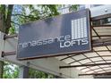 Renaissance Lofts signage featuring modern design elements that enhances building's curb appeal at 120 Ralph Mcgill Ne Blvd # 1409, Atlanta, GA 30308