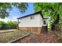 Backyard of home featuring wooden trellis at 132 Lamar Nw Ave, Atlanta, GA 30314