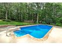 Refreshing pool surrounded by lush greenery and a well-manicured lawn, creating a serene outdoor escape at 90 Barrington Grange Dr, Sharpsburg, GA 30277