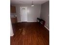 Dining room with hardwood style floor at 3040 Garnet Way, Atlanta, GA 30349