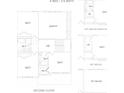 Second floor plan featuring 4 bedrooms, 3.5 baths and a large great room at 1285 Pj East Rd, Covington, GA 30014