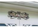 Close up of the ornate tile vintage house marker. Circa 1915 at 240 Melrose Ave, Decatur, GA 30030