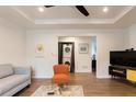 Cozy living room featuring modern decor, hardwood floors and unique touches at 3198 Oakdale Rd, Atlanta, GA 30354