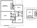 Second floor floorplan with four bedrooms, three bathrooms and a loft/ den at 1313 Pj East Rd, Covington, GA 30014