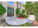 Inviting front entrance with double doors, stone steps and walkway at 3314 Eagle Watch Dr, Woodstock, GA 30189