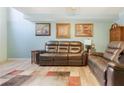Comfortable seating in a living room featuring laminate flooring and framed artwork at 3620 Darwin Pl, Duluth, GA 30096