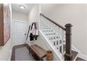Bright entryway with staircase and stylish decor at 1325 Oakview Rd, Decatur, GA 30030