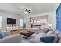 Inviting living room with modern decor, hardwood floors, and an open layout to the kitchen at 870 Gaston Sw St, Atlanta, GA 30310