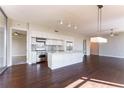 Gourmet kitchen featuring stainless steel appliances, a large island, and bright, white cabinetry at 1820 Peachtree Nw St # 608, Atlanta, GA 30309