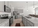 Well-equipped kitchen with stainless steel appliances, granite countertops, and ample cabinet space at 11640 Mendenhall Ct, Hampton, GA 30228