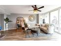 Comfortable living room with stylish furniture and a view of the balcony at 3338 Peachtree Ne Rd # 1507, Atlanta, GA 30326