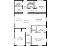 Detailed floor plan showcasing the layout with 2 bedrooms, 2 bathrooms, kitchen and living room at 4451 Flat Shoals Pkwy, Decatur, GA 30034