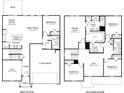 Detailed floor plan showcasing the layout of this home's two floors, including five bedrooms and multiple bathrooms at 1921 Fairchild Ln, Grayson, GA 30017