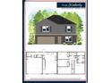 Floor plan of The Kimberly model featuring 4 bedrooms, 2.5 baths and 2205 total square feet at 107 Deer Xing, Temple, GA 30179