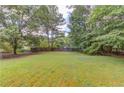 Expansive backyard with mature trees, offering privacy and space for outdoor activities at 1900 Tribble Ridge Dr, Lawrenceville, GA 30045