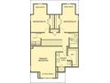Second-floor plan featuring a primary bedroom, two additional bedrooms, two bathrooms, and a laundry room at 1163 Park Center Cir, Austell, GA 30168