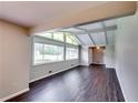 Bright living room featuring coffered ceilings and plenty of natural light at 4342 Riverwood Cir, Decatur, GA 30035