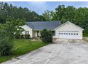 Inviting home exterior with a well-maintained lawn and attached garage, providing comfort at 10307 E Cherokee Dr, Canton, GA 30115