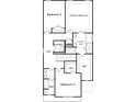 Second-floor plan featuring three bedrooms, two baths, a laundry room, and walk-in closets at 2975 Jefferson St, Austell, GA 30106