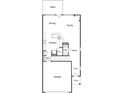 Open-concept floor plan with a modern kitchen, dining area, Gathering room, and outdoor deck at 2975 Jefferson St, Austell, GA 30106