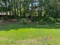 Green backyard with wooded perimeter providing privacy and a natural setting at 433 Rhett Dr, Loganville, GA 30052