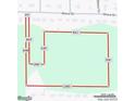 Land plot dimensions, outlining property boundaries with marked measurements for potential buyers at 6394 Shore Dr, Douglasville, GA 30135