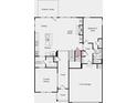 First floor plan featuring a foyer, formal dining, kitchen, great room, bedroom suite, bath, and 2-car garage at 619 Catesby Ter, Dacula, GA 30019