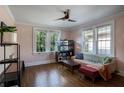 Bright living room featuring hardwood floors, ceiling fan and lots of natural light at 824 Greenwood Ne Ave # 8, Atlanta, GA 30306