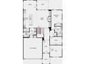 Detailed floor plan showcasing the layout of the home with kitchen, dining, great room, and bedroom suite at 3268 Shirecrest Ln, Dacula, GA 30019