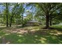 Expansive backyard with mature trees offering ample space for outdoor activities and privacy at 119 Walker Nw Rd, Cartersville, GA 30121