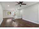 Open-concept living area features hardwood floors and recessed lighting, perfect for modern living at 2349 Springdale Rd, Atlanta, GA 30315