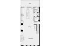 Layout of main level with kitchen, dining, living and deck at 406 Nix Ln, Lawrenceville, GA 30046