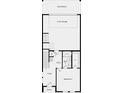 Floor plan showing entry foyer, stairs, bathroom and garage on the first level at 404 Nix Ln, Lawrenceville, GA 30046