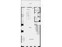 Second floor plan with kitchen, dining room, great room and half bath at 402 Nix Ln, Lawrenceville, GA 30046