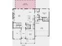 Open-concept first floor plan featuring flex room, formal dining, and kitchen at 5325 Trescott Path, Cumming, GA 30028