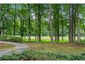 Scenic view of a lush yard leading to a pristine golf course surrounded by mature trees at 4435 Pemberton Cv, Johns Creek, GA 30022
