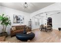 Bright and airy living room featuring modern decor and hardwood floors at 4227 Meadow Wind Dr, Snellville, GA 30039