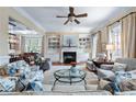 Comfortable living room with fireplace, built-in shelving, and stylish furnishings at 2283 Falmouth Se Ct # 22, Smyrna, GA 30080